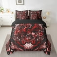 thumbnail image 2 of Erosebridal Red Magical Dragon Bedding Sets Twin Size,Plant Floral Leaves Comforter Sets with Sheets,Cartoon Animal Bed in a Bag Twin Size For Youth,Breathable Room Decor Reversible,7-Piece, 2 of 6