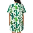 thumbnail image 6 of Fotbe Cactus 1 Print Pajama Set for Women 2 Piece Loungewear Short Sleeve Tops and Shorts Set Soft Sleepwear-Small, 6 of 7