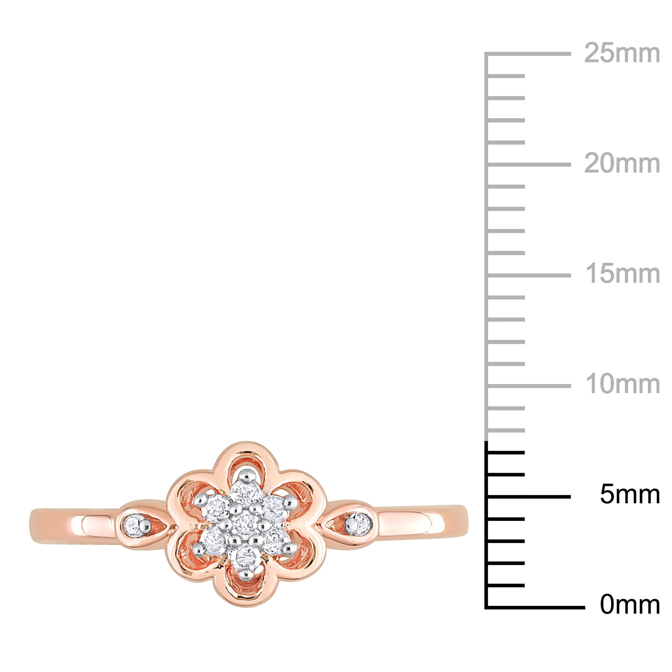 Everly Women's Diamond Rose Gold Plated Ring