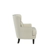 Lifestyle Solutions Lille Tufted Accent Club Chair with Nailhead Trim, Cream Fabric