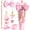 Pink, variant on Stanley Cup Accessories Set for 40oz/30oz Tumbler with Handle-Including Bow Charms with Pearls,Silicone Charm and Silicone Boot,Suitable Accessories for Stanley(Orange)