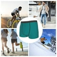 thumbnail image 4 of Pofeuu Teal Print Men’s Boxer Briefs, Moisture-Wicking Underwear, Regular,Trunk-Small, 4 of 5