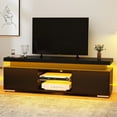 thumbnail image 3 of DWVO LED TV Stand with Power Outlets for TVs up to 65 inch, Entertainment Center, Black, 3 of 10