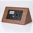 thumbnail image 4 of TABLZONE LED Wood Alarm Clock Brown Desk Digital Display with Temperature and Brightness Control, 4 of 5