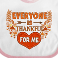 thumbnail image 4 of Inktastic Everyone is Thankful for Me with Heart and Leaves Boys or Girls Baby Bib, 4 of 4