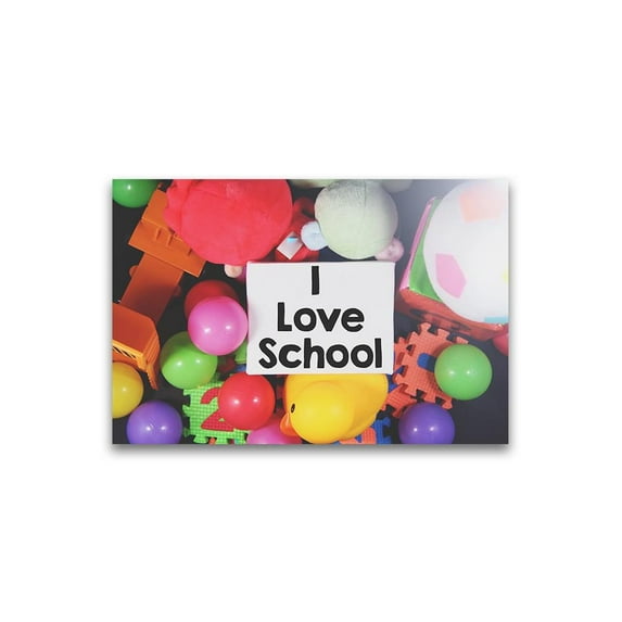 I Love School, Toys And Note Poster -Image by Shutterstock
