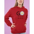 thumbnail image 2 of Go Daisies Positive Quote Hoodie Women -Image by Shutterstock, Female Large, 2 of 4