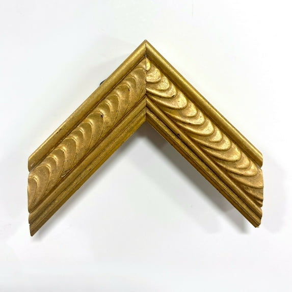 1" Readymade Wood Picture Frame (Waved Gold)