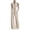 Beige, variant on Tqcoqu Women’s Sleeveless V Neck Jumpsuit Button Down Wide Leg Jumpsuit with Pockets Office Outfit,Beige,Women's S-XL