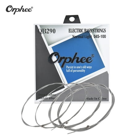 Orphee QB290 4-string Electric Bass Guitar String 4pcs/ Set(.045-.100) Nickel Wound Hexagonal Steel Core Normal Light