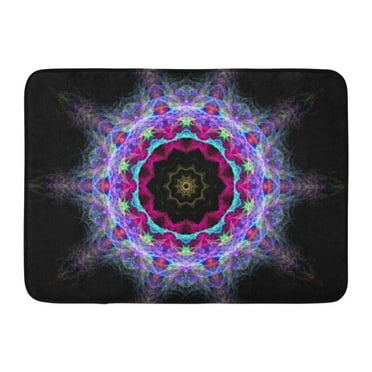 GODPOK Collage Abstract Snowflake Abstraction Adornment Arc Beams Beautiful Construction Rug Doormat Bath Mat 23.6x15.7 inch