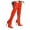 Orange, variant on Boots for Women,Stylish Over The Knee High Heel Boots Glossy Pointed Toe Design for Evening Party Carnival and Night Out Events,Knee High Boots Women,Black,5.5