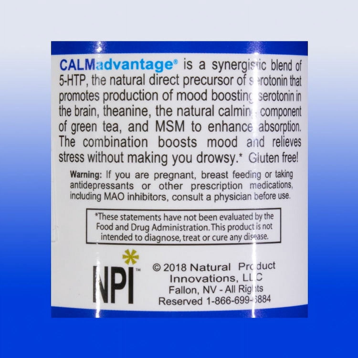 Natural Product Innovations Calm Advantage with 5-HTP and Theanine, 60 Capsules