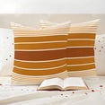 thumbnail image 4 of Pack of 2 Outdoor Pillow Covers 24x24 Inch Waterproof Burnt Orange Ombre Stripe Throw Pillow Covers,Decorative Couch Pillow Shams Protectors Farmhouse Striped Gradient Patio Cushion Pillowcases, 4 of 8