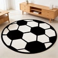 thumbnail image 5 of Staron Football Shaped Floor Mat, Super Soft Cozy Non-Slip Rug for Bedroom Porch Hallway, High-Density Polyester Easter Door Mat for Indoor Outdoor Home Decoration Dorm Bathroom Kitchen, White, 5 of 7