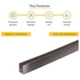 thumbnail image 3 of Brushed Frameless Shower Door Aluminum Deep U-Channel for 3/8" Thick Glass - 95 in long, 3 of 7