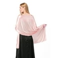 thumbnail image 5 of Hanerdun Womens Satin Shawl Wraps Wedding Party Scarf Soft Scarves for Bridal Evening Dresses Pink, 5 of 5