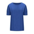 thumbnail image 5 of Cleaning Cotton T-Shirts for Women Classic Puff Sleeve Tee Shirts Scooped Neck Tunic Blouses Loose Relaxed Fit T Shirt Solid Basic Tops Business Casual Tops Shirts Office Work Outfits 2025, 5 of 6