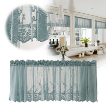 Lace Short Curtain*1 Piece Window for Kitchen Rod Window Room Darkening Small Window Curtains for Living Room Long 1 Panel