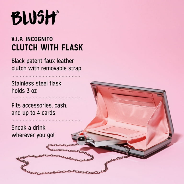 Blush VIP Incognito Clutch Flask - Novelty Wine Liquor Flask Purse for  Women with Strap, Hidden Liquor Flask, Discreet Flask, Secret Liquor  Container, Gifts for Wine Lovers - 3 oz, Black : : Home