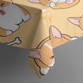 thumbnail image 4 of Corgi Dog and Footprints Rectangle Tablecloth 60"x102",Waterproof Polyester Rectangle Table Cloth, Wipeable Spillproof Polyester Tablecloth for Dining, Camping, Indoor and Outdoor, 4 of 6
