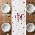 thumbnail image 6 of Valentine's Day Table Runner - 48 Inch Long, Kitchen Dining Table Runner Dresser Scarves, Pink Roses Car Love Hearts Romantic Farmhouse Decor for Coffee Tables Wedding Party Banquet, 6 of 8
