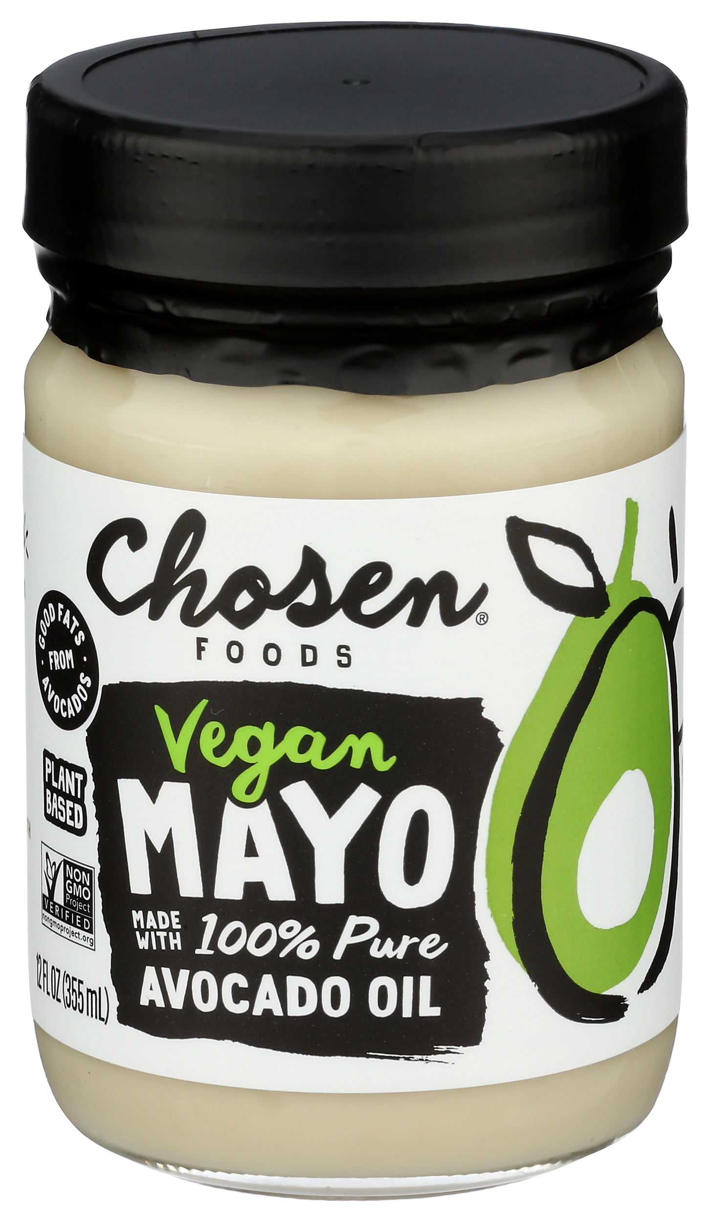 Pack of 6, Chosen Foods Vegan Avocado Oil Mayo, 12 oz