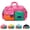Pink, variant on Portable Overnight Travel Duffel with Shoe Compartment, Water Resistant Carry On Tote for Weekend Getaway, Lightweight Nylon Gym Bag with Trolley Sleeve