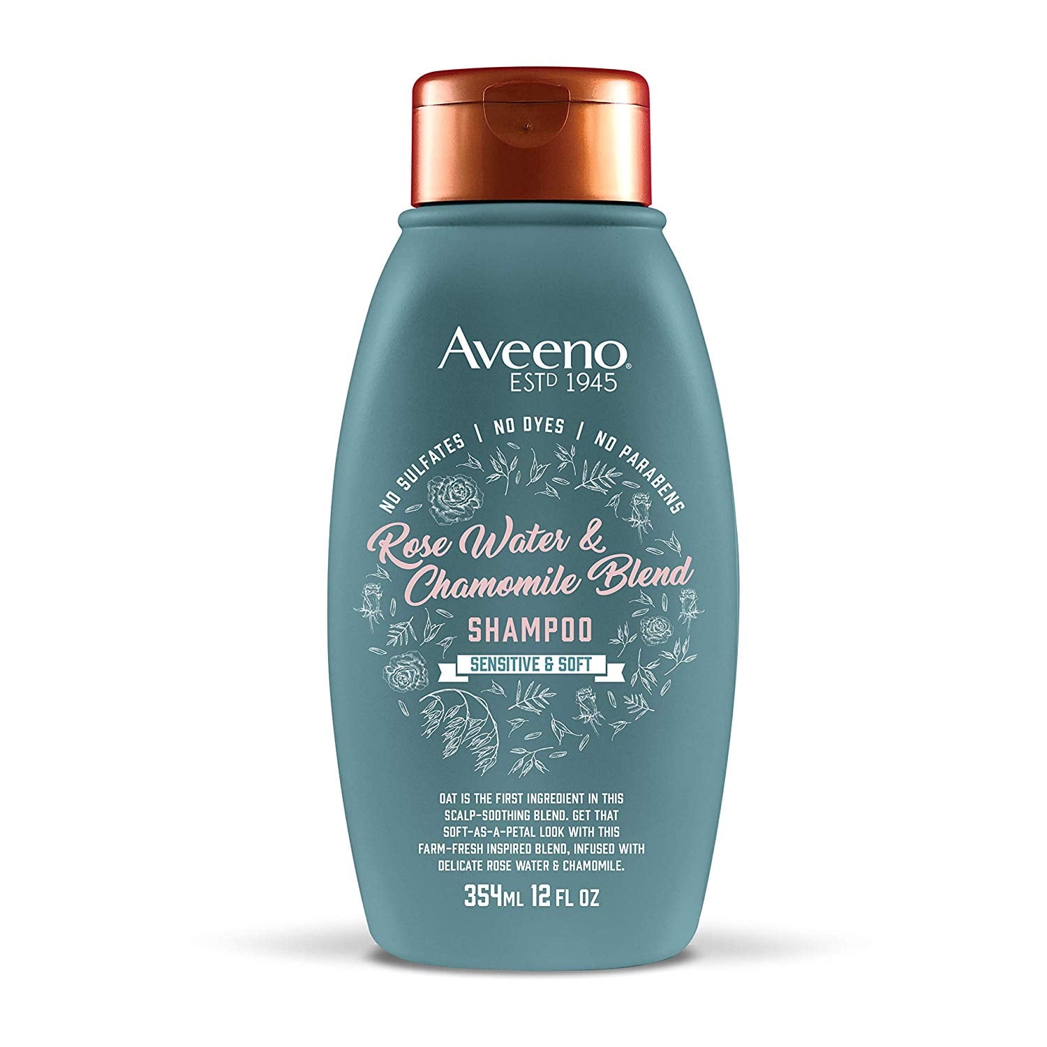 Aveeno Scalp Soothing Rose Water & Chamomile Blend Shampoo, 12 Ounce
