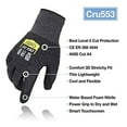 thumbnail image 2 of DEX FIT CRU553 BlackGrey Level 5 Cut Resistant Gloves (Power Grip, Durable Foam, X-Small) - 1 Pair, 2 of 7