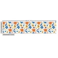 thumbnail image 3 of Ambesonne Tropical Fabric by the Yard Upholstery, Flower Monstera Line Dot, 5 Yards, Pale Orange and Cobalt Blue, 3 of 5