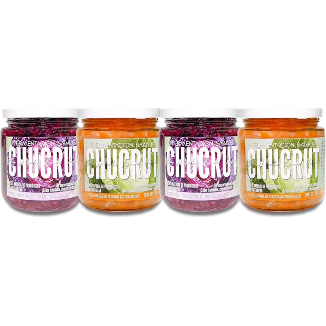 Chucrut Con Zanahoria y Jengibre Mix By Hierba Linda Vegan 4 Pack