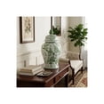 thumbnail image 4 of Contemporary Ceramic Jar for Living Room and Home Decor - Bird and Flower Jar Temple for House Accent or Table Styling - Modern Accent Piece for Room, Bedroom, or Office Display - 19", Green, 4 of 13