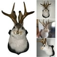 thumbnail image 2 of XIBUFE Jackalope Wall Decor,Animal Head Resin Antler Rabbit Mount, 2 of 7