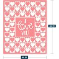 thumbnail image 2 of leyai Valentines Day Throw Blanket Twin Size Pink Plaid Love Heart Blanket Girlfriend Wife Couple Gift Blanket for Couch Bed Soft Cozy Lightweight Fuzzy Fleece Blankets and Throws 60x80, 2 of 6