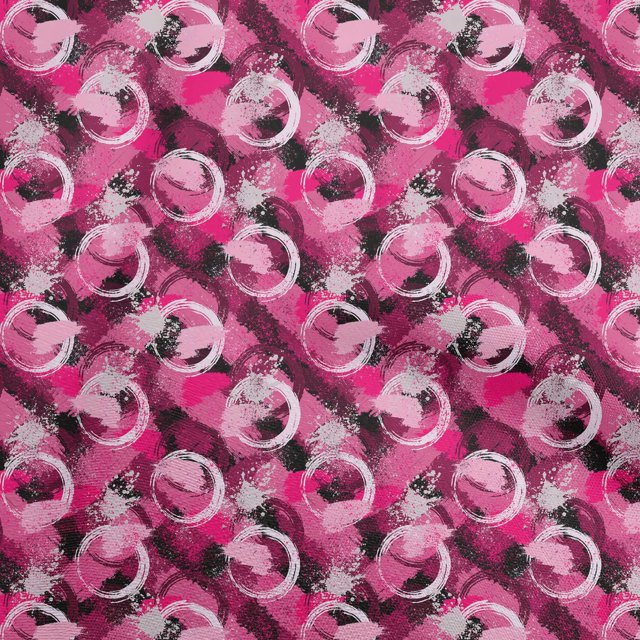 oneOone Rayon Fuschia Pink Fabric Abstract Craft Projects Decor Fabric Printed By The Yard 56 Inch Wide