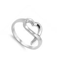 thumbnail image 4 of Heart Ribbon Awareness Purity Promise Ring .925 Sterling Silver Band Jewelry Female Male Size 7, 4 of 4
