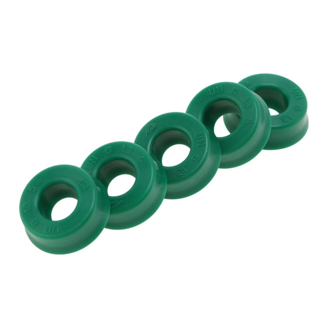 Anillo de sello de aceite universal Unique Bargains Sello de labio UN 6x13x5mm Alta presión TPU Verde 5 Pcs