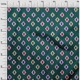 thumbnail image 3 of oneOone Cotton Cambric Dark Green Fabric African Aztech Sewing Material Print Fabric By The Yard 56 Inch Wide, 3 of 4