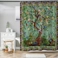 thumbnail image 4 of Shower Curtain Set Bathroom Fabric Fall Curtains Waterproof Colorful Creative Pattern with Hooks Standard Size 72" by 72" (Lime Green), 4 of 6