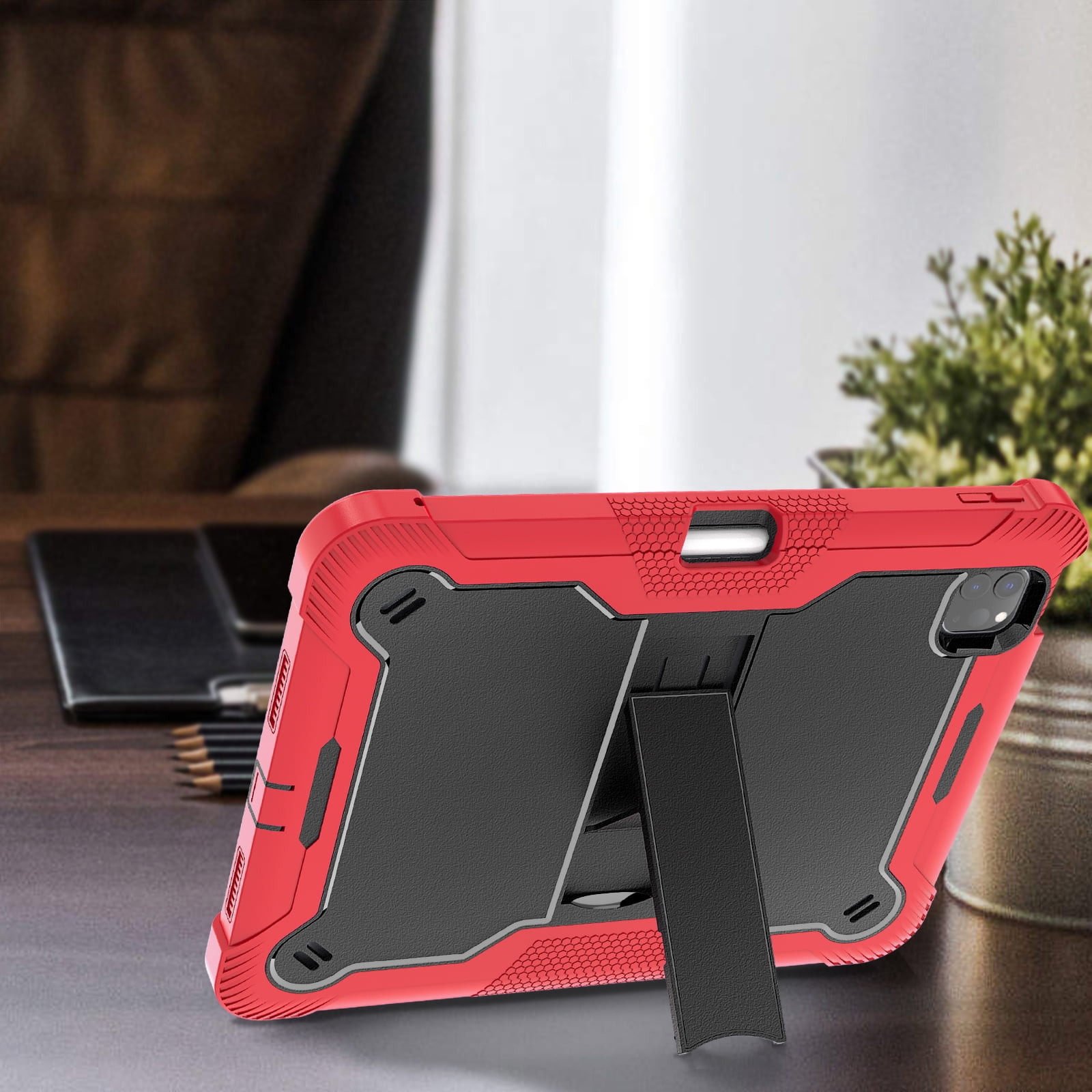 Casetego for iPad Pro 11 Inch Case M4 (2024) 5th Generation with Pencil Holder & Kickstand, Heavy Duty Military Grade Full-Body Shockproof Rugged Protective Cover for iPad Pro 11 Inch M4,Black