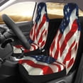 thumbnail image 3 of KAKALAD Original American Flag Usa Patriotic 02 Universal Car Accessories Seat Covers Set Front Vehicle Seats Protector 2 Pcs, 3 of 9