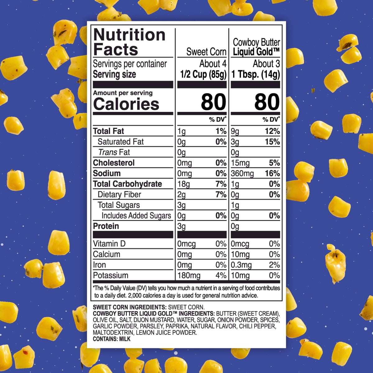Kinder's Cowboy Butter Sweet Corn, 13.5 oz (Frozen)