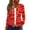 Red, variant on Women's Fashion Christmas Print Casual Zip-Up Long-Sleeve Hooded Jacket, for Outdoor Activities and Daily Use,Navy,2XL