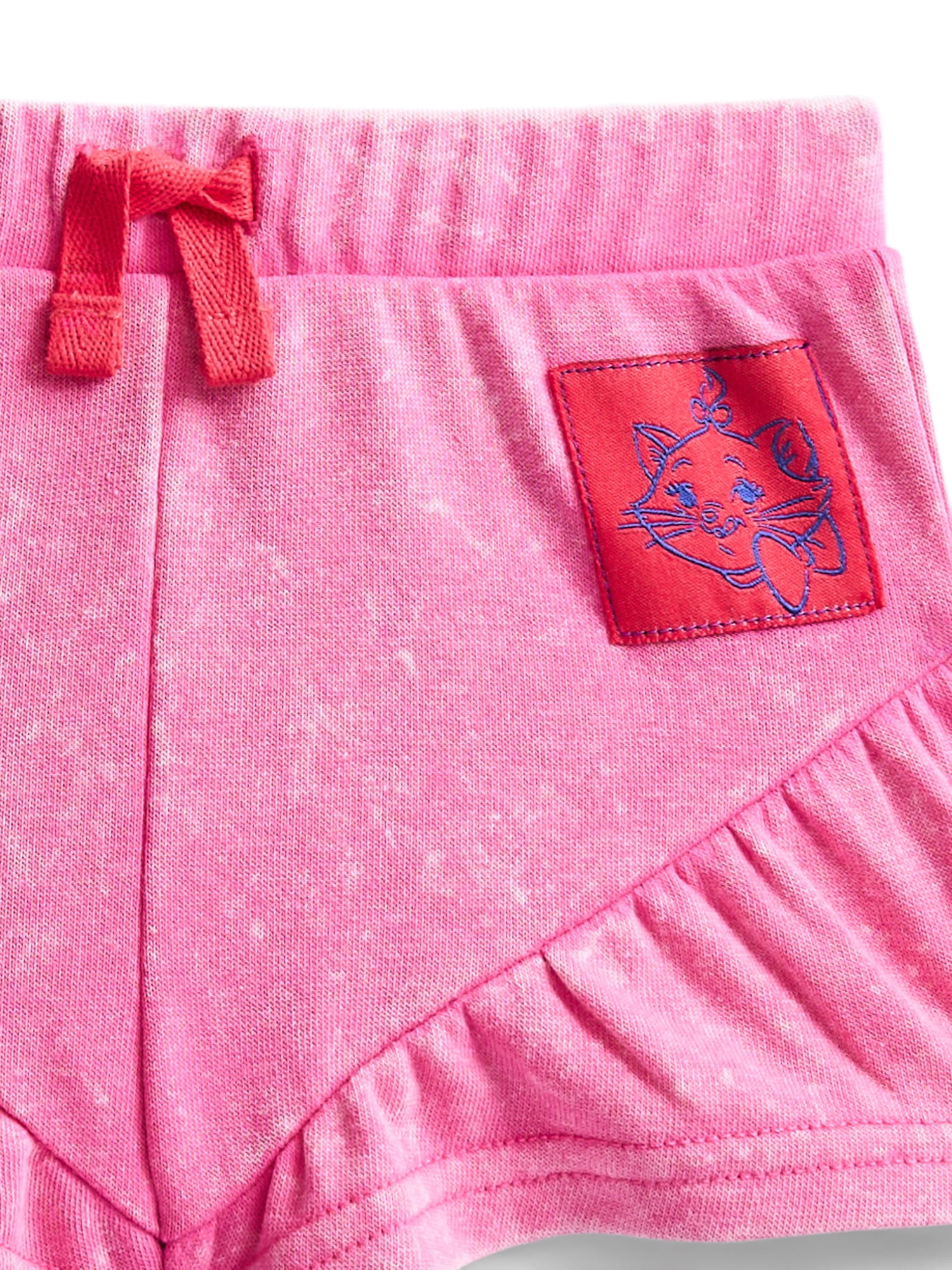 Marie Baby Girls' Short Sleeve Graphic Tee and Matching Ruffle Shorts Set, 2-Piece, 0/2M-6/9M