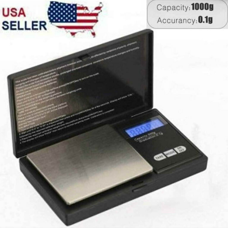 US 1-2 Pcs Digital Weigh Coin Pocket Scale Oz 1000g x 0.1 Grams Scale  Precise