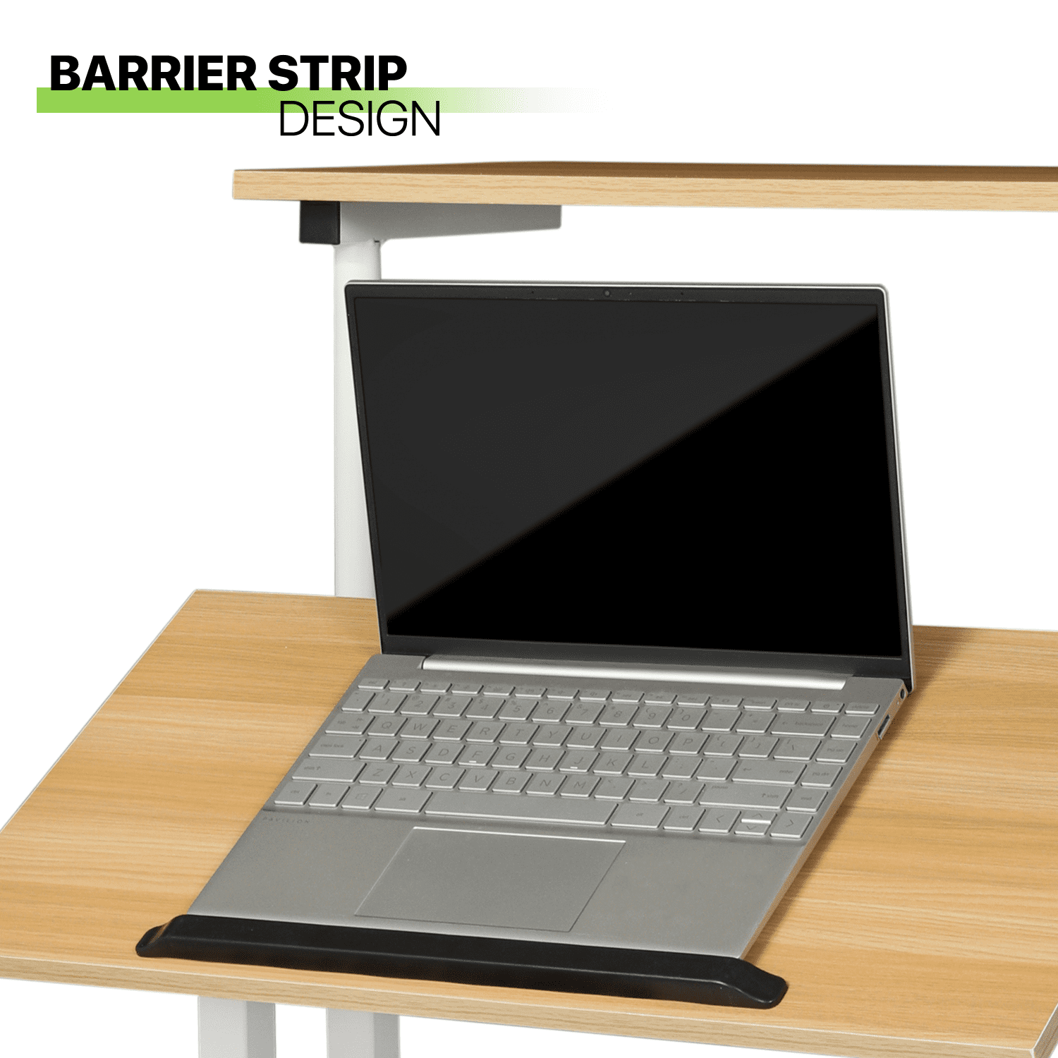 Magshion Complete Computer Workstation Desk, Rolling Standing Laptop Table with Monitor Shelf & Host Rack for Home, Natural