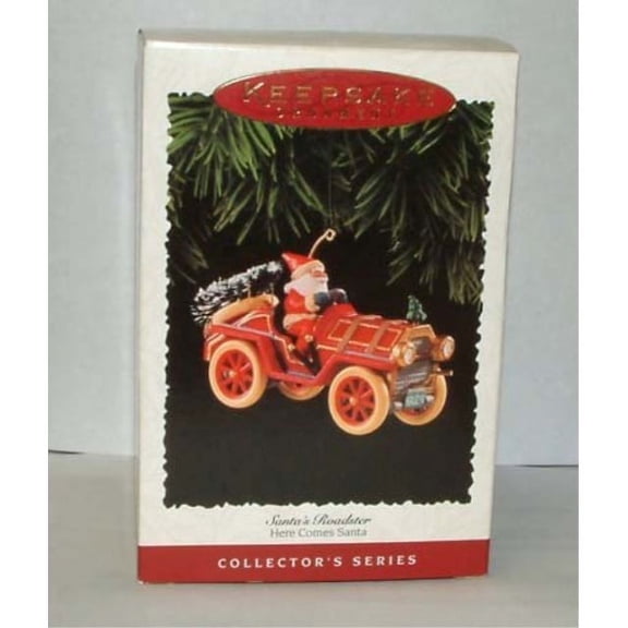 hallmark keepsake ornament santa's roadster here come santa series 17th in series 1995