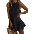thumbnail image 1 of Mini Vestido Vestido corto de algodón para mujer, chaleco informal, vestido floral, Vestidos femeninos (negro XXXL) Ygjytge para Mujer Negro T L, 1 of 7
