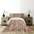 thumbnail image 4 of Ambesonne Geometric Quilted Bedspread Set 2 Pcs, Rounded Triangles Art, Twin Size, Multicolor, 4 of 5